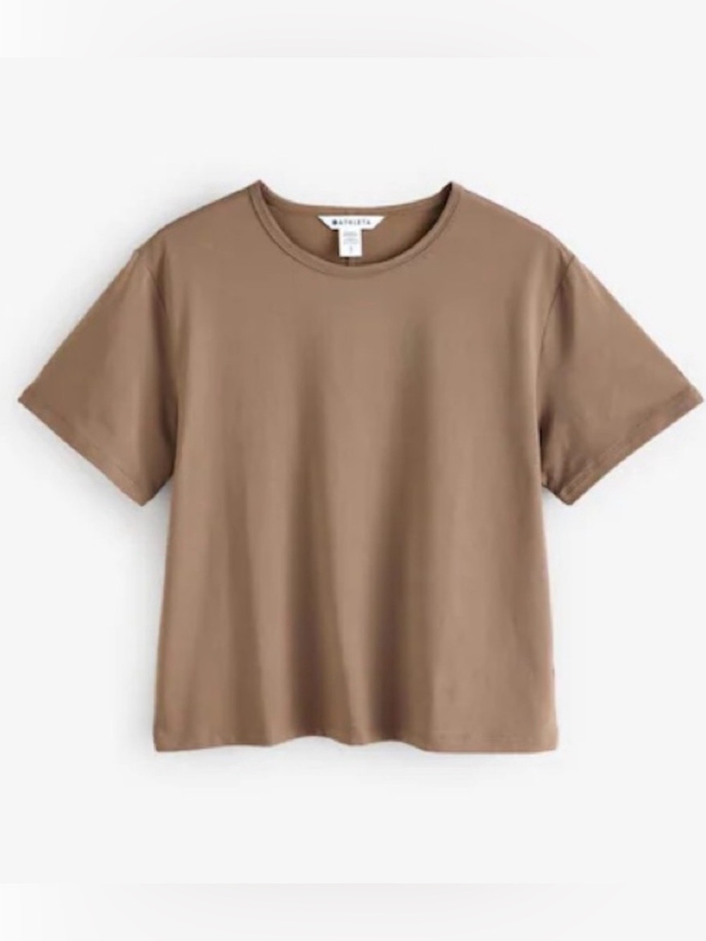 Athleta Relaxed Short-Sleeve Tee in Taupe Brown